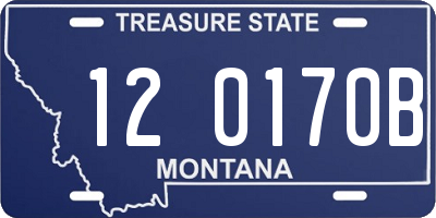 MT license plate 120170B