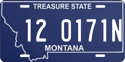MT license plate 120171N