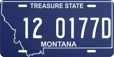 MT license plate 120177D