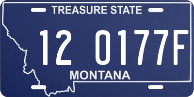 MT license plate 120177F