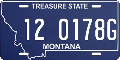 MT license plate 120178G