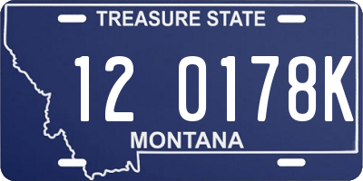 MT license plate 120178K
