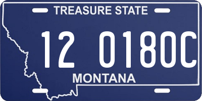 MT license plate 120180C