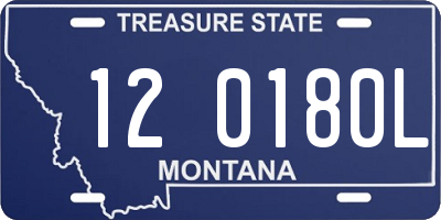 MT license plate 120180L