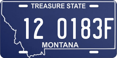 MT license plate 120183F