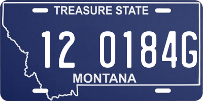 MT license plate 120184G