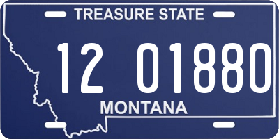 MT license plate 120188O