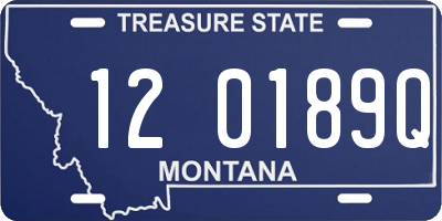 MT license plate 120189Q
