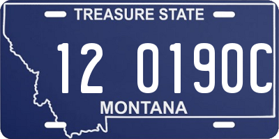 MT license plate 120190C