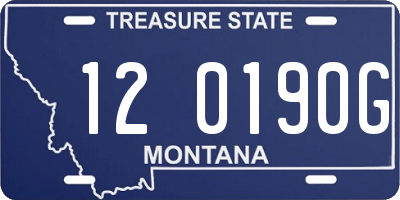 MT license plate 120190G