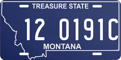 MT license plate 120191C