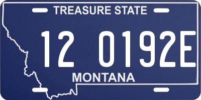 MT license plate 120192E