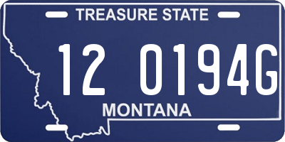 MT license plate 120194G