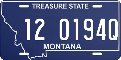 MT license plate 120194Q
