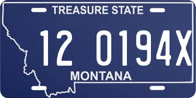 MT license plate 120194X