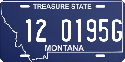 MT license plate 120195G