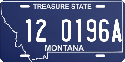 MT license plate 120196A