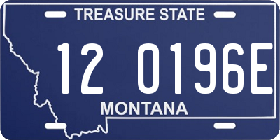 MT license plate 120196E