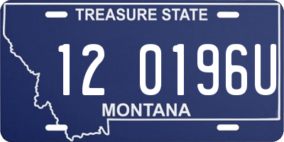MT license plate 120196U