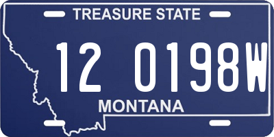 MT license plate 120198W