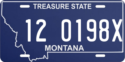 MT license plate 120198X