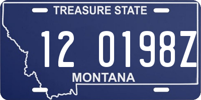 MT license plate 120198Z
