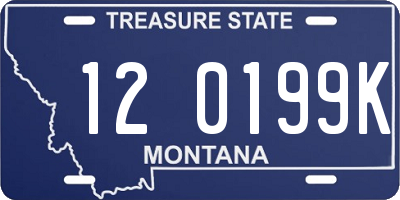 MT license plate 120199K