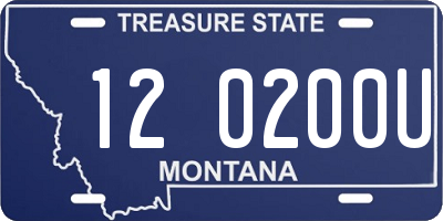 MT license plate 120200U