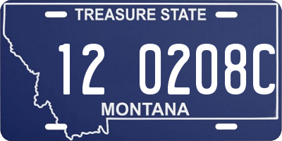 MT license plate 120208C