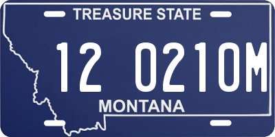 MT license plate 120210M