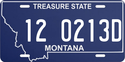 MT license plate 120213D