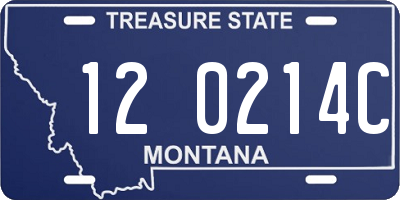MT license plate 120214C