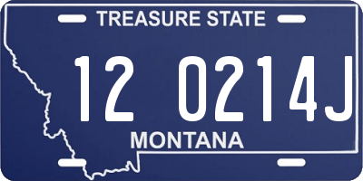 MT license plate 120214J