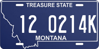 MT license plate 120214K