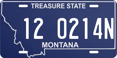 MT license plate 120214N