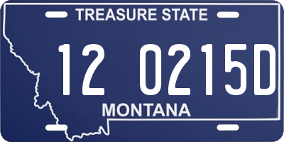 MT license plate 120215D