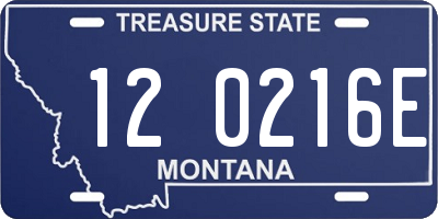 MT license plate 120216E
