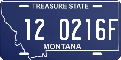 MT license plate 120216F