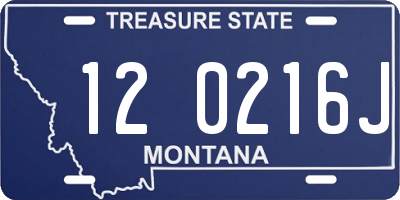 MT license plate 120216J