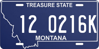 MT license plate 120216K