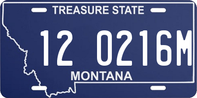 MT license plate 120216M
