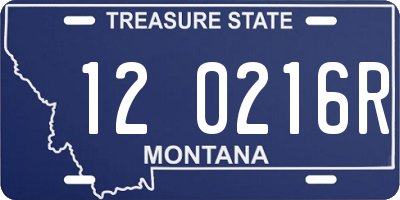 MT license plate 120216R