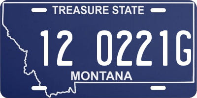 MT license plate 120221G