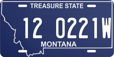 MT license plate 120221W