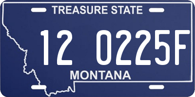 MT license plate 120225F