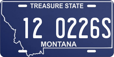 MT license plate 120226S
