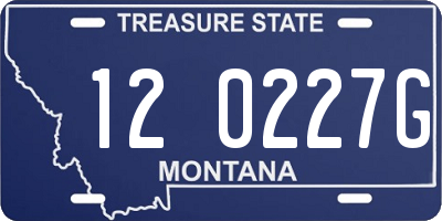 MT license plate 120227G