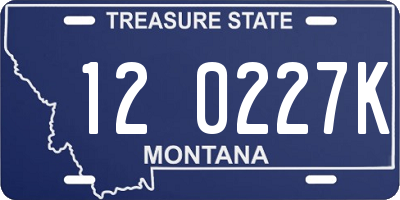 MT license plate 120227K