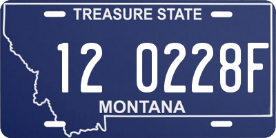 MT license plate 120228F