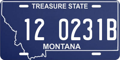 MT license plate 120231B